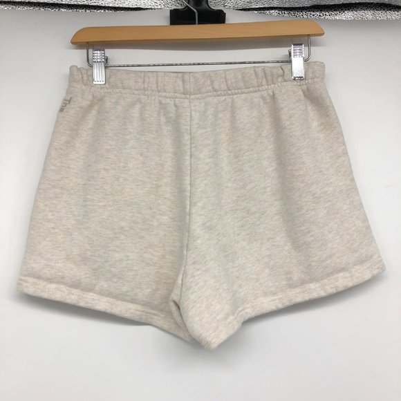Aritzia Tna Oatmeal Cozy Fleece Perfect Hi-Rise Mini High-waisted sweatshorts S - Picture 4 of 14